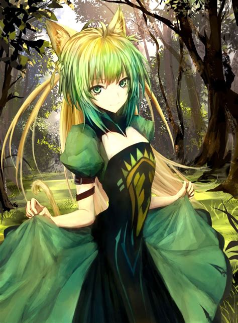 Green Anime Girl