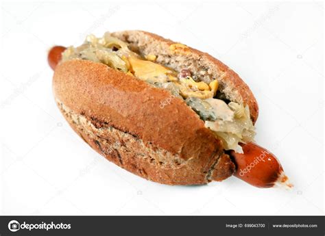 Currywurst German Hot Dog Street Food Bread Sausage Sauerkraut Typical ...