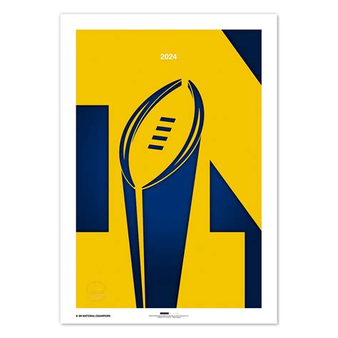 Michigan Wolverines College Football Playoff 2024 Champions 14" x 20 ...