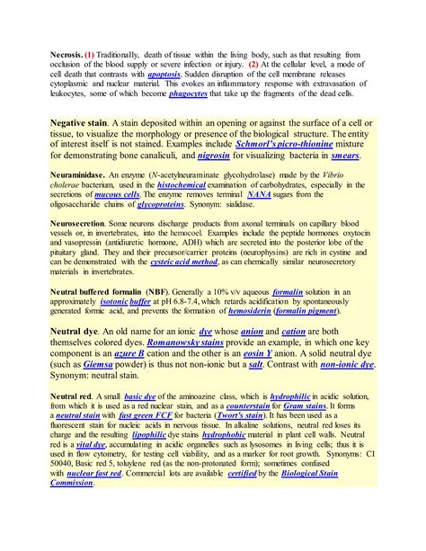 Glossary of staining methods, reagents, immunostaining, terminology and eponyms | DOC