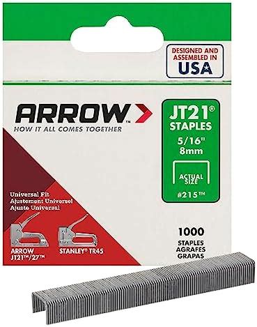 Arrow Fastener 091-215 0.31 In. Staples For Staple Gun Tacker : Amazon ...