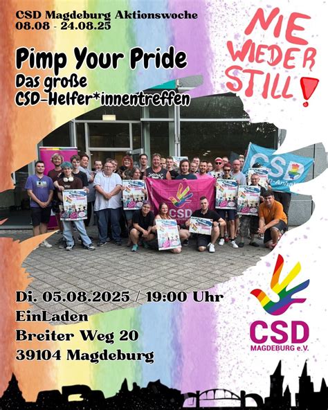 ? PIMP YOUR PRIDE – Das große CSD-Helfer*innentreffen, EinLaden ...