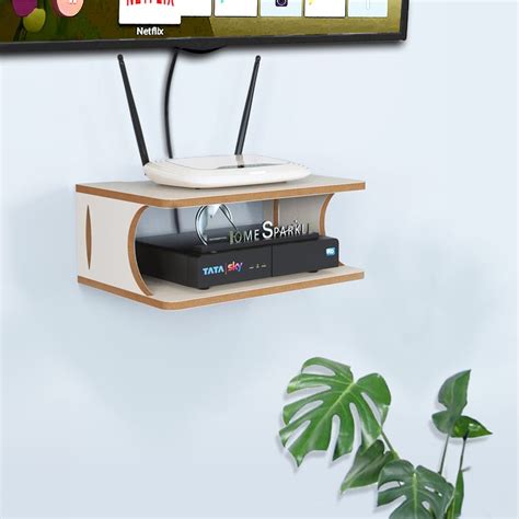 Buy HOME SPARKLE Set Top Box and Wi-Fi Router Floating Wall Shelf ...