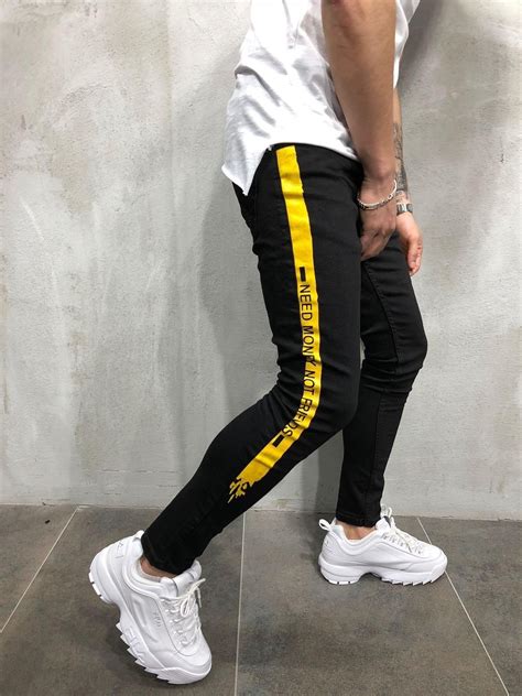 Reinvent Your Style With Yellow Pants With Black Stripes – ADDICFASHION