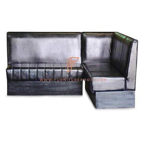 Buy FR Dining Booths Series Custom Black Plain Back & Channel Seat ...