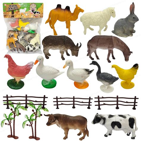 Buy SHAKTISM Farm Animal Toy Set for Kids - Realistic Plastic Farm ...