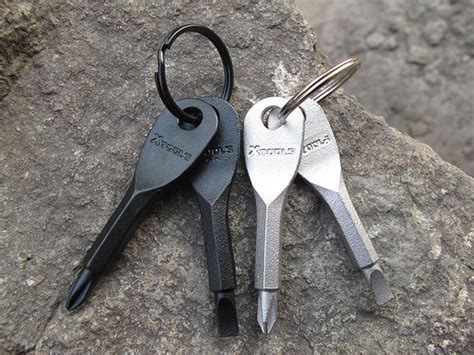XTOOLS Key Style EDC Stainless Steel Slotted and Phillips 2 Screwdrive ...