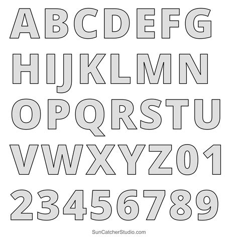 Large Letter Stencils (Printable Alphabet Lettering Font) – Free ...