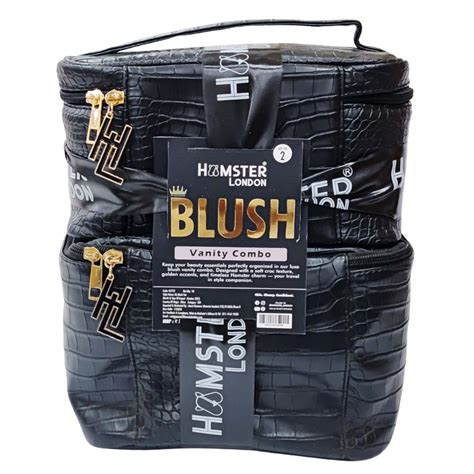 Hamster London Blush Pouch Vanity Combo Set of 2 Black