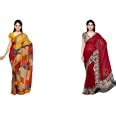 Buy Vaamsi Women's Saree with Blouse Piece(Pack of 2)(Empress1019 ...