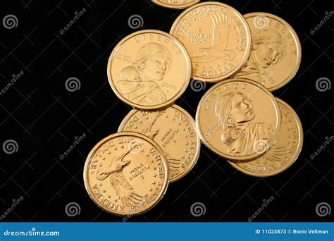 U.S. Gold One Dollar Coins stock image. Image of bills - 11023873