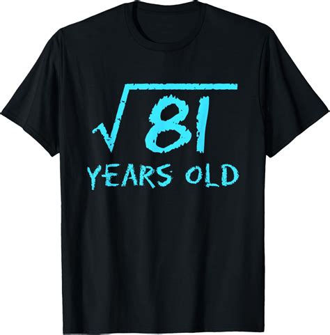 Square Root of 81 9th Birthday 9 Years Old Math Funny Boy T-Shirt - Walmart.com