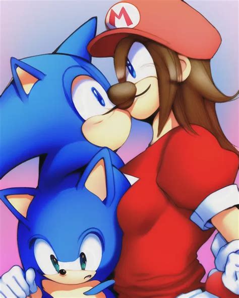 Sonic Mario kissing - Free AI Photo Generator - starryai