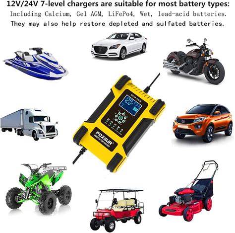 FOXSUR 12-Amp 7-Stage Car Battery Charger for India | Ubuy