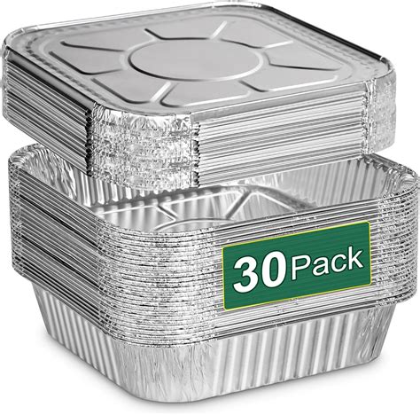Amazon.com: Alfolic 8x8 Aluminum Pans with Lids - 30 Pack Disposable ...