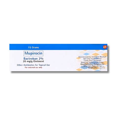 BACTROBAN Mupirocin 2% Ointment 15g price in the Philippines | MedsGo ...
