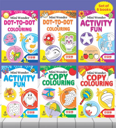 Mini Wonder Colouring Book Combo (Set of 6) – Fun Activity Books for ...