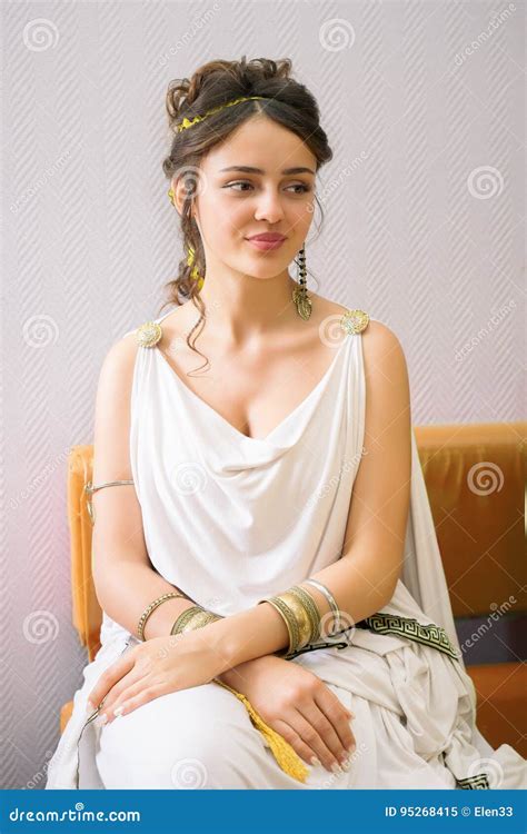 Greece woman stock image. Image of lady, angel, lovely - 95268415
