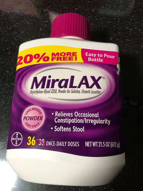 MiraLAX Powder Laxative, Everything Else on Carousell