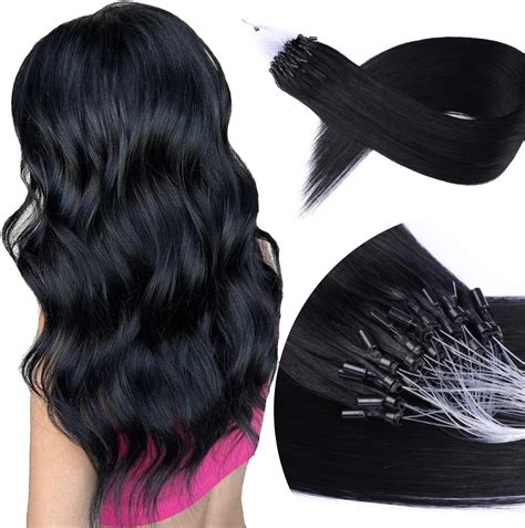 Amazon.com : KiiKiiGirl Virgin Microlink Hair Extensions - Human Hair ...
