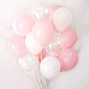 Flipkart.com | DECOR MY PARTY Solid 10 Inch Pink White & Transparent ...