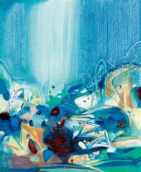 Contemporary Abstract Art - Fluid Blue - Posters by Richard Cruz | Buy ...