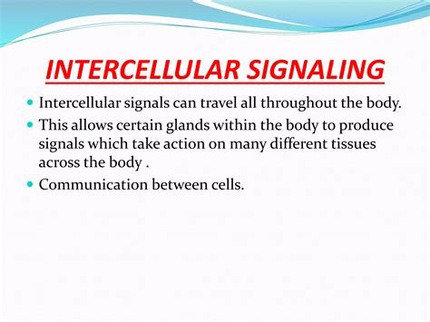 Intercellular and intracellular cell signaling pathway | PPTX