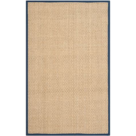 Safavieh Natural Fiber Hampton 5 X 8 (ft) Natural/Blue Indoor Solid ...