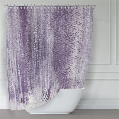 Lavender Purple Watercolor Stripes Shower Curtain | Purple bathrooms ...
