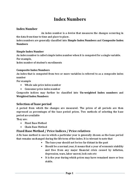 Image result for Index Numbers