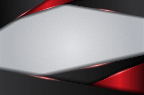 Chevauchement De Cadre Argent Métallique Moderne Abstrait Lueur Rouge ...