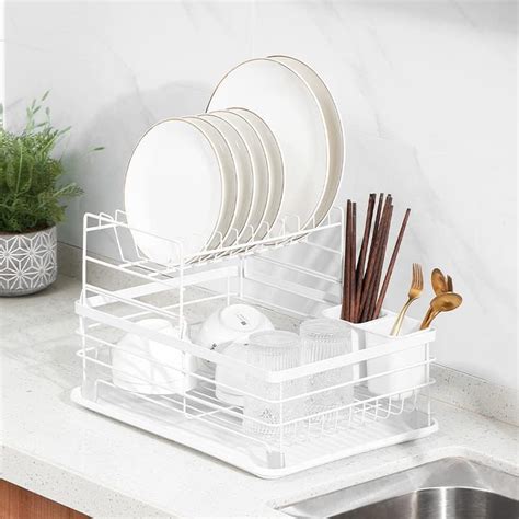 HomeCloud Kitchen Dish Rack Drainer | Drying Rack with Removable Drain ...