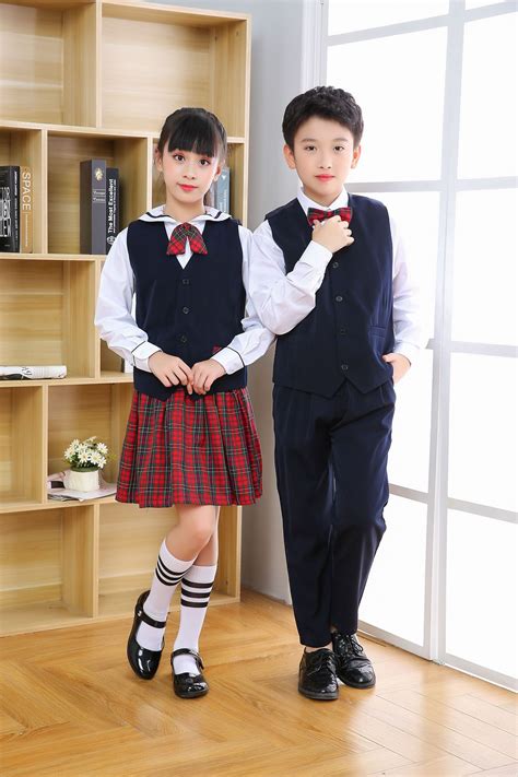 儿童西装小学生校礼服套装女童英伦风班服团购幼儿园表演园服秋款-阿里巴巴