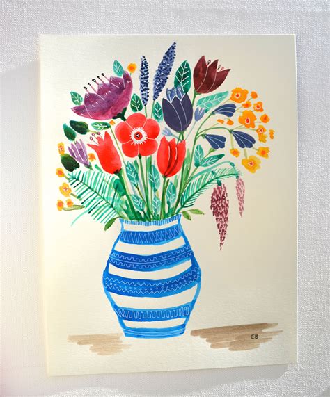 Flower Vase Drawing at PaintingValley.com | Explore collection of ...