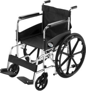 VMS Careline Pneumatic Wheel Regular Foldable Wheelchair with Safety ...