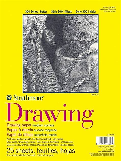 Strathmore 300 Series Drawing Paper Pad, Top Wire Bound, 9x12 inches ...