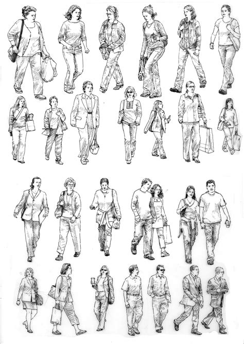 Entourage_SamplePage2 Human Sketch, Human Figure Sketches, Human Figure ...