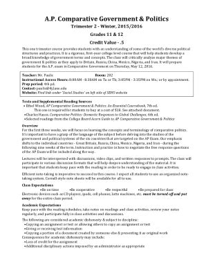 Fillable Online AP Comparative Government and Politics - AP Students ...