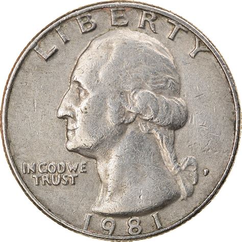Quarter Dollar 1981 Washington, Coin from United States - Online Coin Club