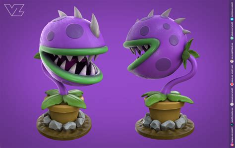3D model Plants vs Zombies - Chomper - 7 File Types - PBR Material VR ...
