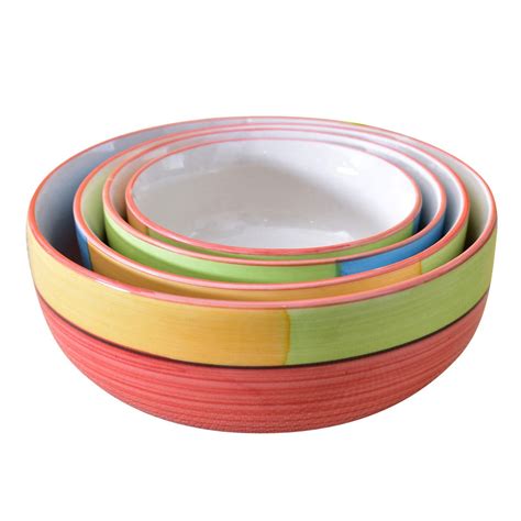 Buy Kunhar Ceramic Mixing Bowl Set – 4 Pieces (1500ml, 800ml, 600ml ...