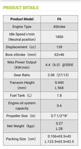 Portable Petrol Engine - 6hp 2stroke Petrol Outboard Motor Trader ...