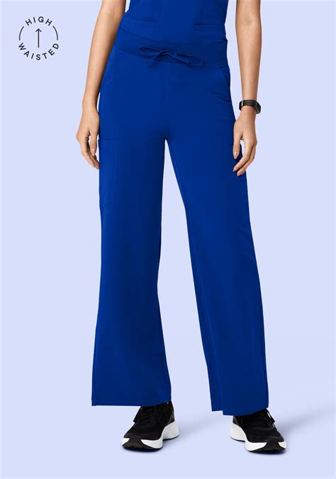 High Waisted Wide Leg Galaxy Blue – Mandala Scrubs