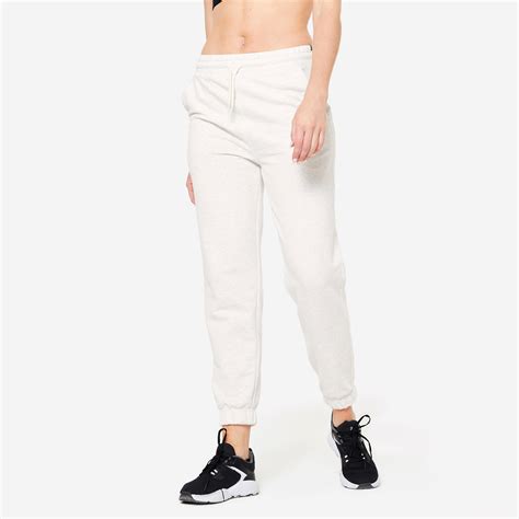 Women's Cotton Jogging Pants - Magnolia - Domyos - Decathlon