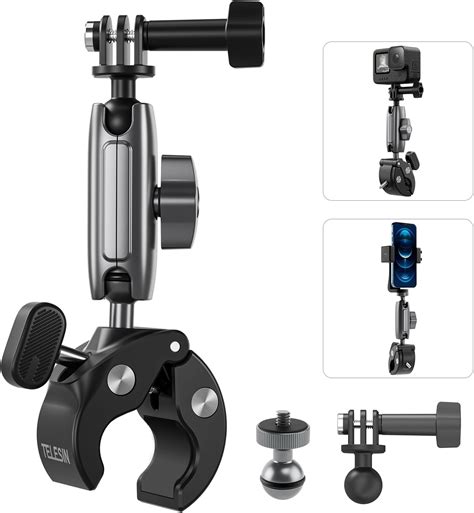 Camera Bike Mount Motorcycle Handlebar Clamp Holder for GoPro Insta360 ...