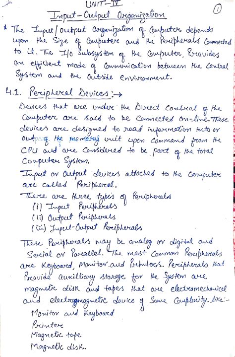 computers organization - UNIT-N put-Ouput 0rgaruigaio The put output ...