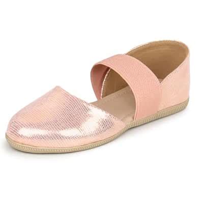 Buy TRASE Women’s Shimmer Flat Bellies | Stylish Elastic Strap Slip-On ...