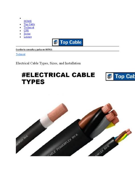 Electrical Cable Types 的图像结果