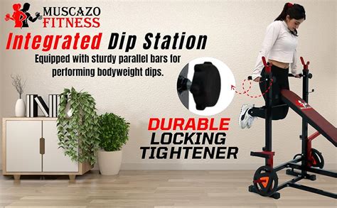 MUSCAZO FITNESS: 20 in 1 Home Gym Bench, Home Gym Equipments with Lat ...