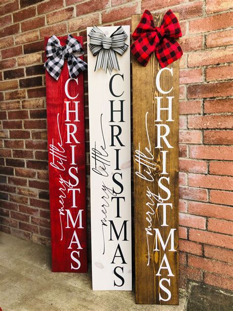 Merry Christmas Porch Sign, Wooden Welcome Sign for Front Porch ...